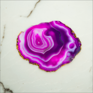 Agate Coaster Pack Of 2 - Purple & White